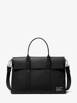 37S3LCOA6L - Cooper Pebbled Leather Briefcase BLACK