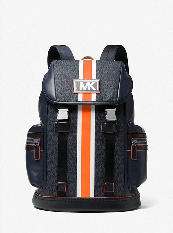 MK 37U0LCOB2V Cooper Logo Stripe Backpack ADM/NEON OR