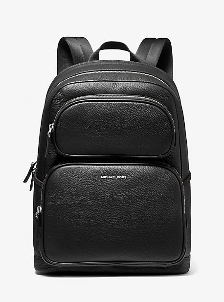 37U1LCOB9E - Cooper Pebbled Leather Backpack BLACK