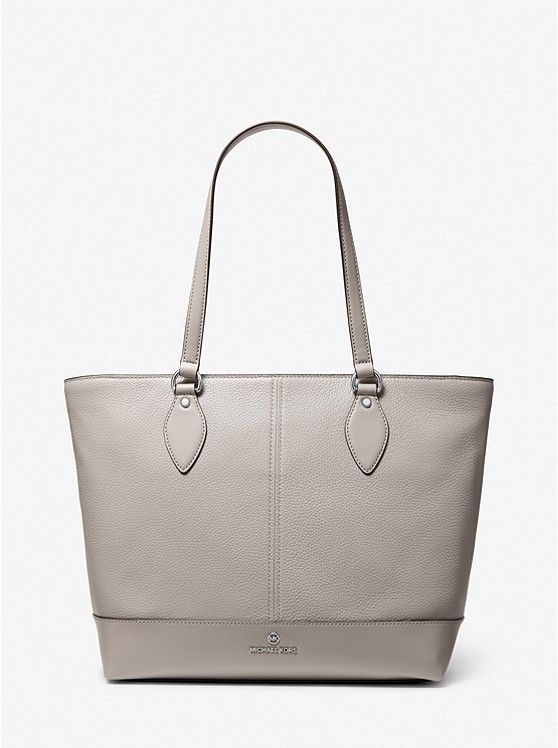 MK 38H1C8BT3L Beth Large Pebbled Leather Tote PEARL GREY