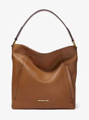 38H9CZUH7L - Evie Pebbled Leather Shoulder Bag LUGGAGE
