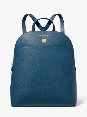 38T0CAFB7L - Adele Large Pebbled Leather Backpack DK CHAMBRAY