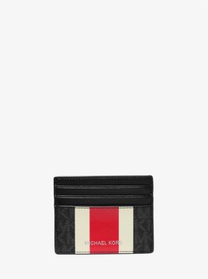 39F1LHDD2B - Hudson Logo Stripe Tall Card Case BRIGHT RED