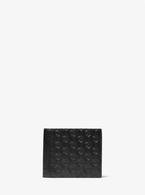 39F2LHDF1L - Hudson Logo Embossed Leather Billfold Wallet BLACK