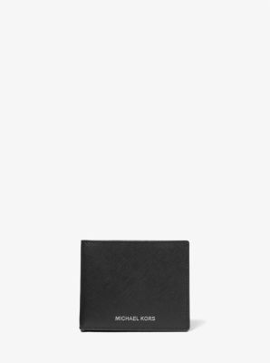 39F5LHRF5L - Harrison Crossgrain Leather Slim Billfold Wallet BLACK