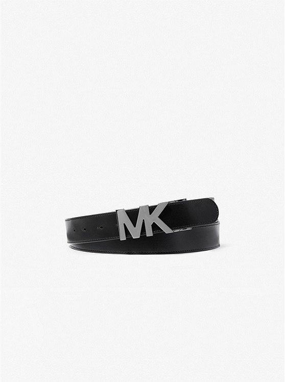 MK 39H9LBLY1U Reversible Logo Buckle Belt  BLACK