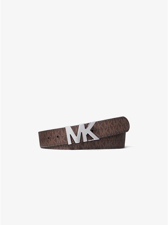 MK 39H9LBLY1U Reversible Logo Buckle Belt  BROWN/BLACK