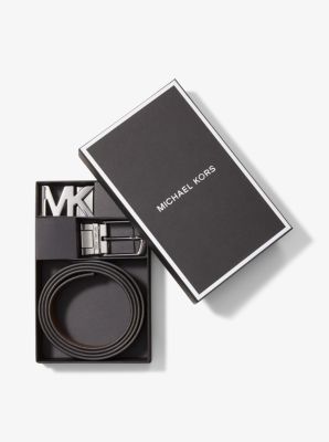 39H9LBLY4L - 4-In-1 Crossgrain Leather Belt Box Set BLACK/MOCHA