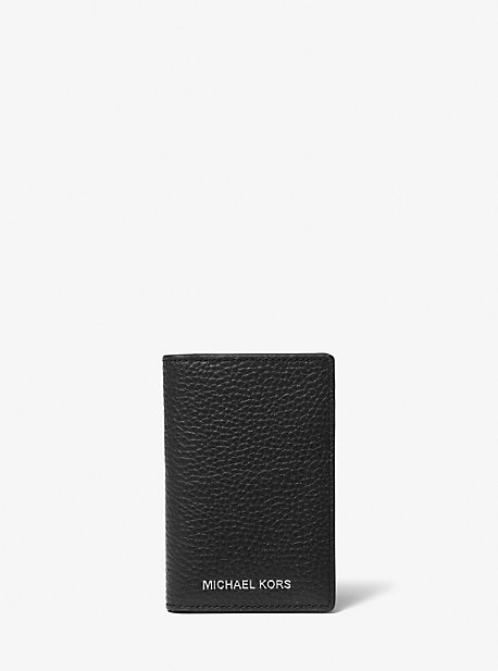 39S2LHDD1L - Hudson Leather Bi-Fold Card Case BLACK