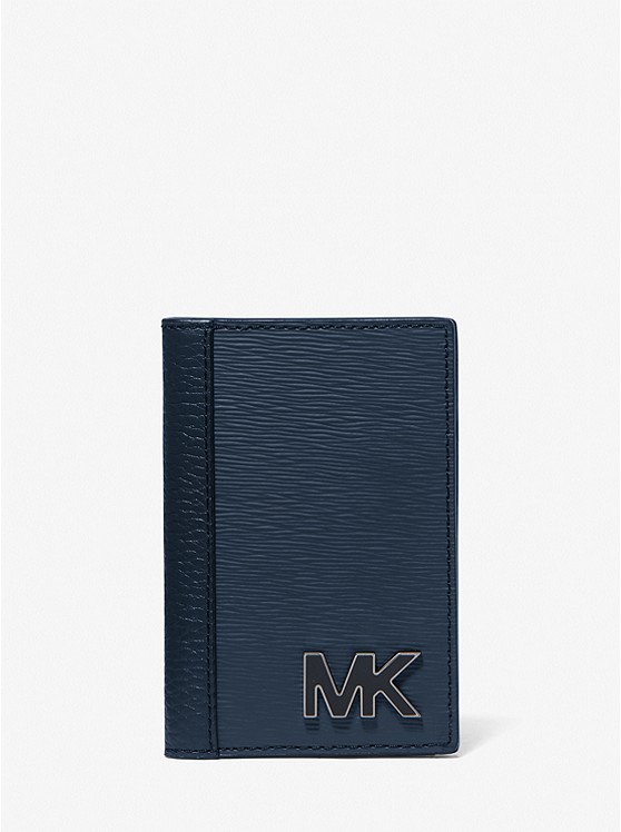 MK 39S2MHDD1T Hudson Leather Card Case NAVY