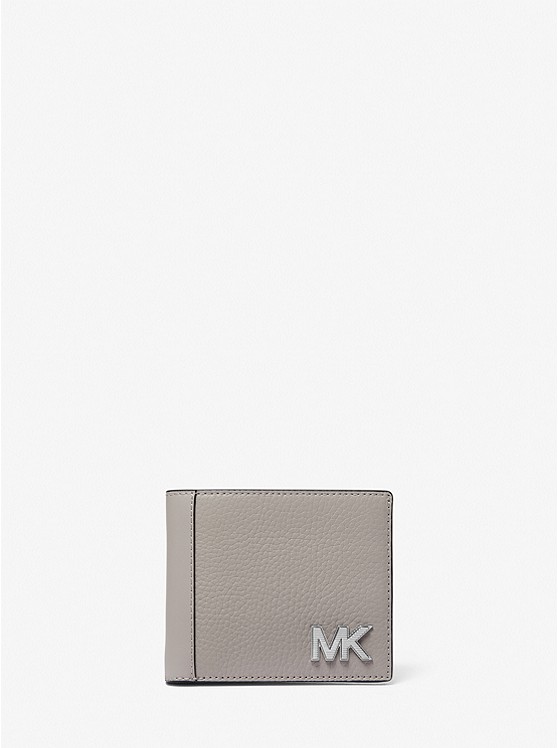 MK 39S3LYTF1L Hudson Leather Billfold Wallet PEARL GREY