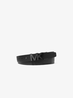 39S3TBLY2L - Reversible Leather Belt BLACK
