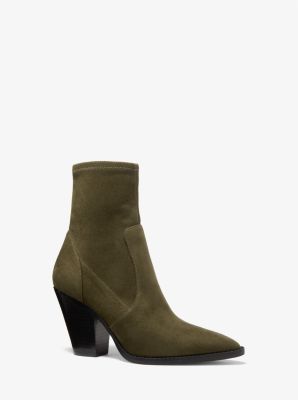 40F2DOHE5S - Dover Faux Suede Ankle Boot OLIVE