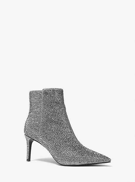 40F2HNME5D - Alina Flex Embellished Glitter Chain-Mesh Ankle Boot ANTHRACITE