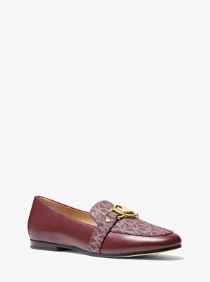 40F2ROFP1L - Rory Leather and Logo Loafer MERLOT
