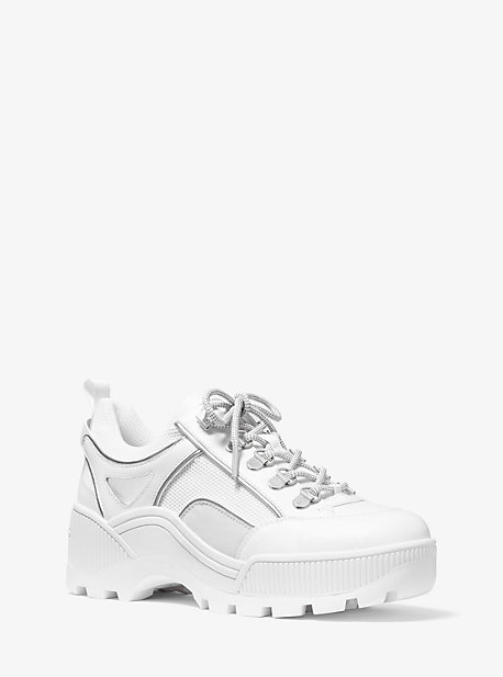 40F9BKFS2L - Brooke Leather and Scuba Trek Sneaker OPTIC WHITE