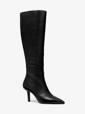 40F9KTMB6L - Katerina Leather Knee-High Boot BLACK