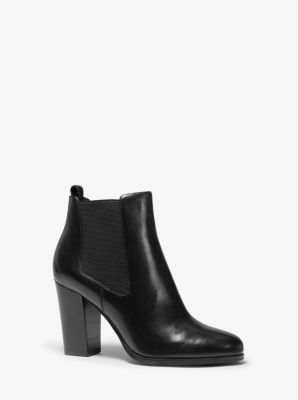 40F9LTHEEL - Lottie Leather Ankle Boot BLACK