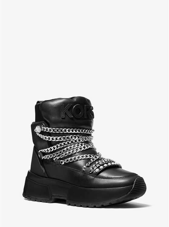MK 40R0CSFE6L Cassia Leather Boot BLACK
