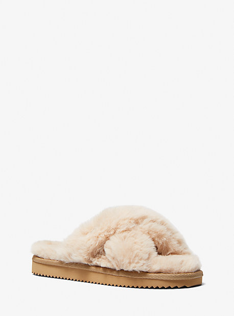 40R1LAFP1D - Lala Faux Fur Slide Sandal CAMEL