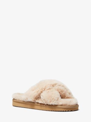 40R1LAFP1D - Lala Faux Fur Slide Sandal CAMEL