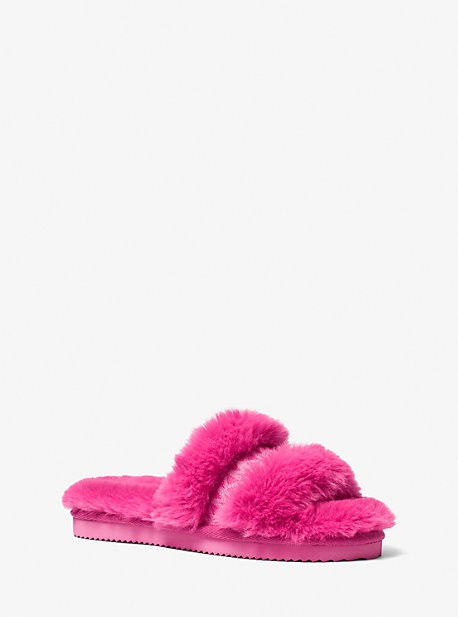 40R2SCFP3D - Scarlett Faux Fur Slide Sandal WILD BERRY