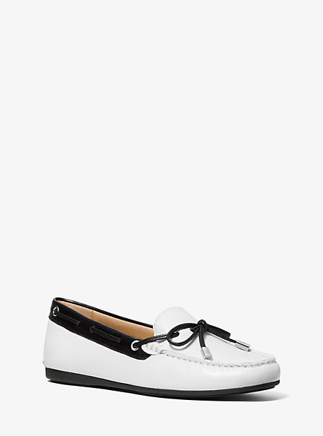 40R8STFR1L - Sutton Leather Moccasin OPTIC WHITE/BLK