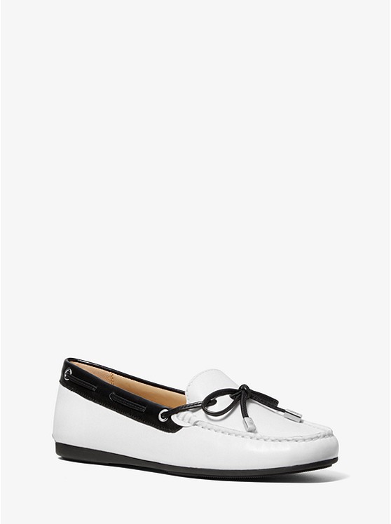 MK 40R8STFR1L Sutton Leather Moccasin OPTIC WHITE/BLK