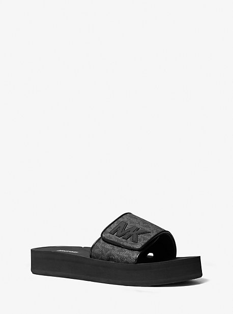 40S1MKFA2B - Logo Platform Slide Sandal BLACK