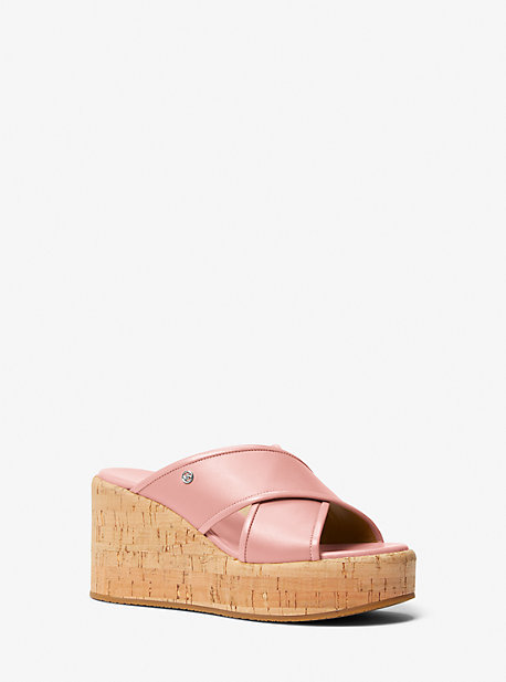 40S3CYMS1L - Cary Leather Wedge Sandal PINK