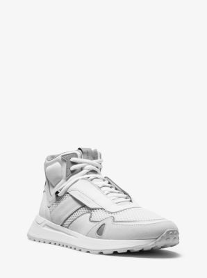 42S0MIFE5D - Miles Mixed-Media High-Top Trainer OPTIC WHITE
