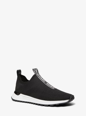 42S2MIFP1D - Miles Stretch Knit Slip-on Sneaker BLACK/WHITE