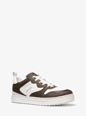 42T0BAFS5L - Baxter Logo and Leather Sneaker  BROWN