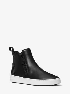 43F0CLFE5L - Clay Leather High-Top Sneaker BLACK