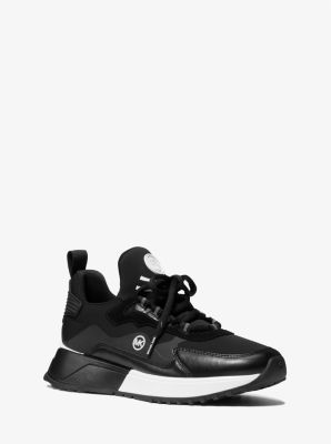 43R2THFS9D - Theo Mixed-Media Trainer BLACK