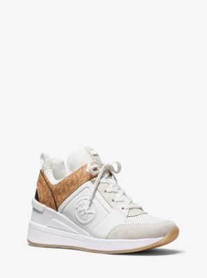 43T0GEFS2L - Georgie Logo and Leather Trainer OPWHT MULTI