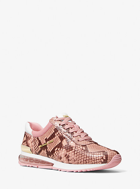 43T1ALFS1E - Allie Extreme Snake Embossed Leather Trainer SHELL PINK