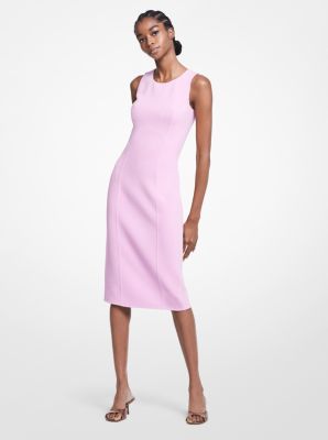 447DKU502 - Stretch Wool Bouclé Sheath Dress ROSE