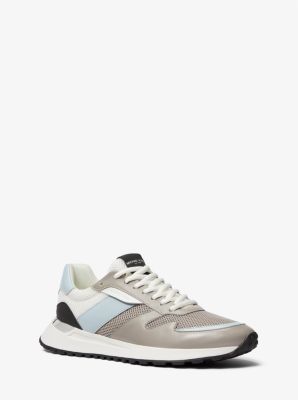 44S3DRFS3D - Dax Leather and Mesh Trainer PRL GREY MLT