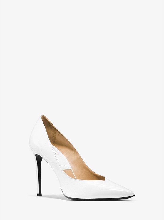MK 46T8MUHP1A Muse Patent Leather Pump OPTIC WHITE
