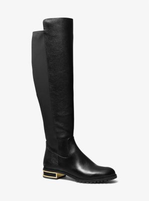 49F1ACFB5L - Alicia Leather Over-the-Knee Boot BLACK