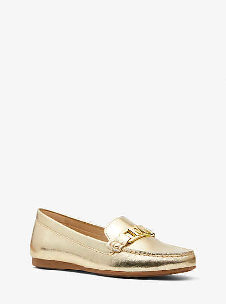 49F2CAFR1M - Camila Metallic Faux Leather Moccasin PALE GOLD