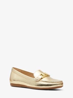 49F2CAFR1M - Camila Metallic Faux Leather Moccasin PALE GOLD