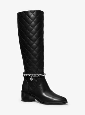 49R2ESMB5L - Elsa Quilted Leather Boot BLACK