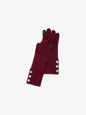 538146 - Knit Tech Gloves DARK RUBY