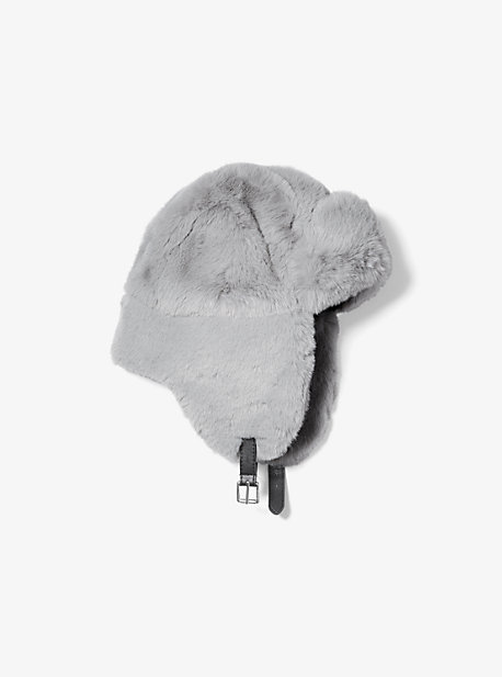 538313 - Faux Fur Trapper Hat GREY