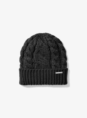 538617 - Cable-Knit Beanie Hat BLACK