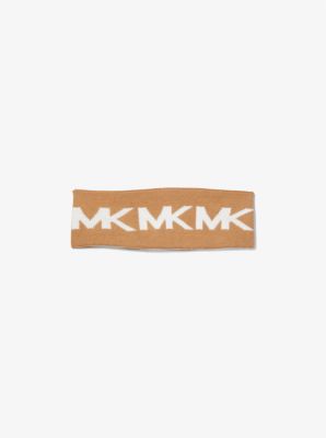 539305 - Logo Intarsia Knit Headband DARK CAMEL