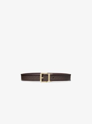558444 - Reversible Logo and Leather Belt BROWN/CHOCOLATE`