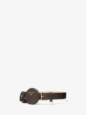 558637 - Logo Belt With Pouches BROWN